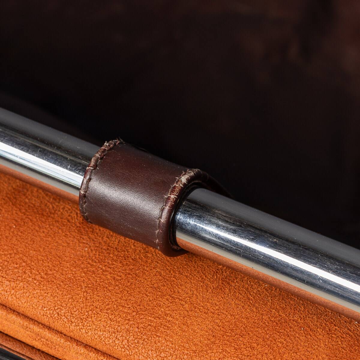 A 20thc italian brown leather sofa by gae aulenti for poltronova c.1962