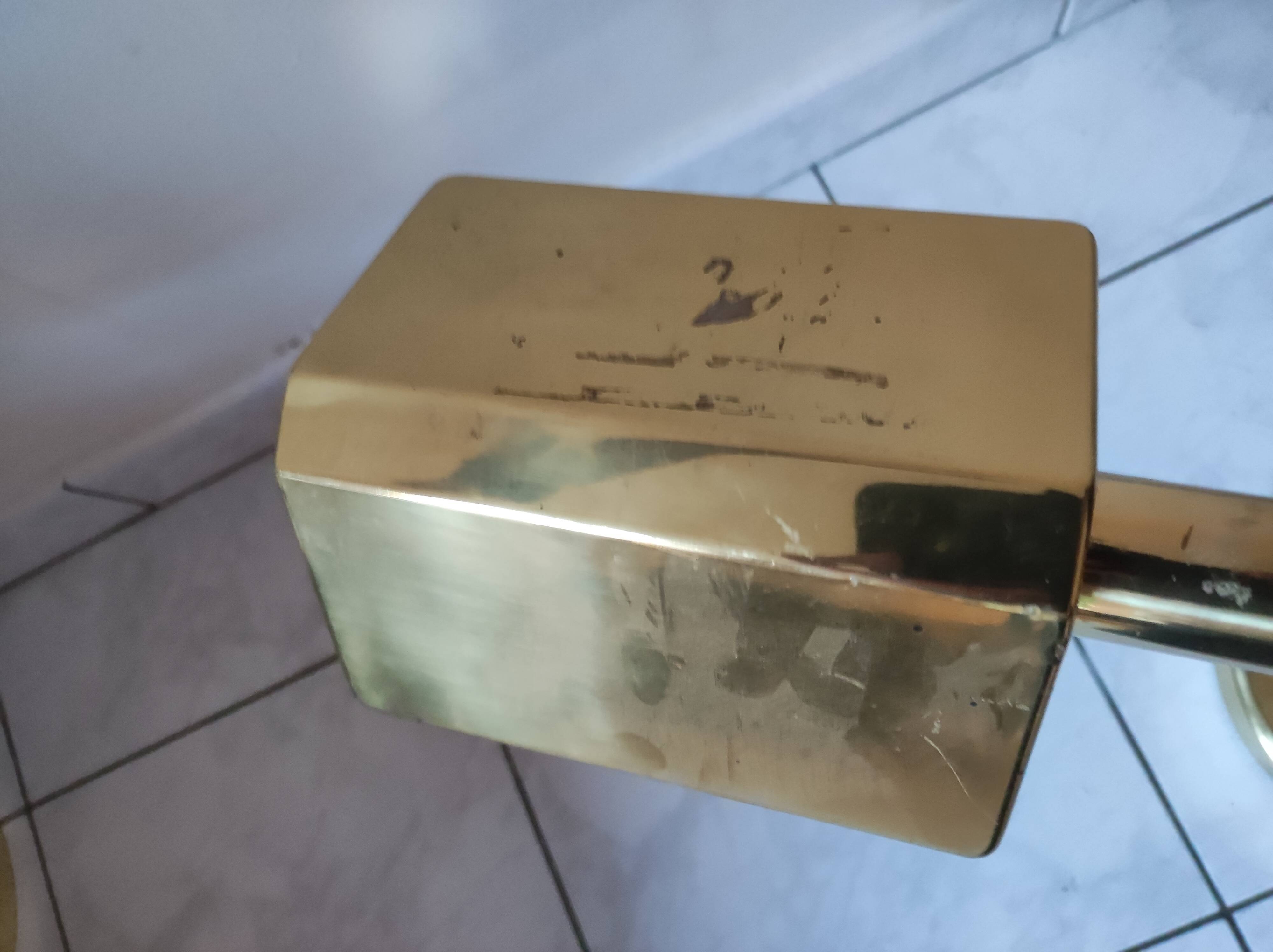 Articulated brass desk lamp, Italian design