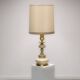 Lampe Cenacchi surdimensionnée beige et or. Vers 1980.