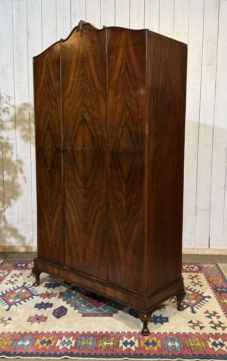English wardrobe from the 1930s in walnut.