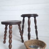 2 stools and 1 pot cover basket