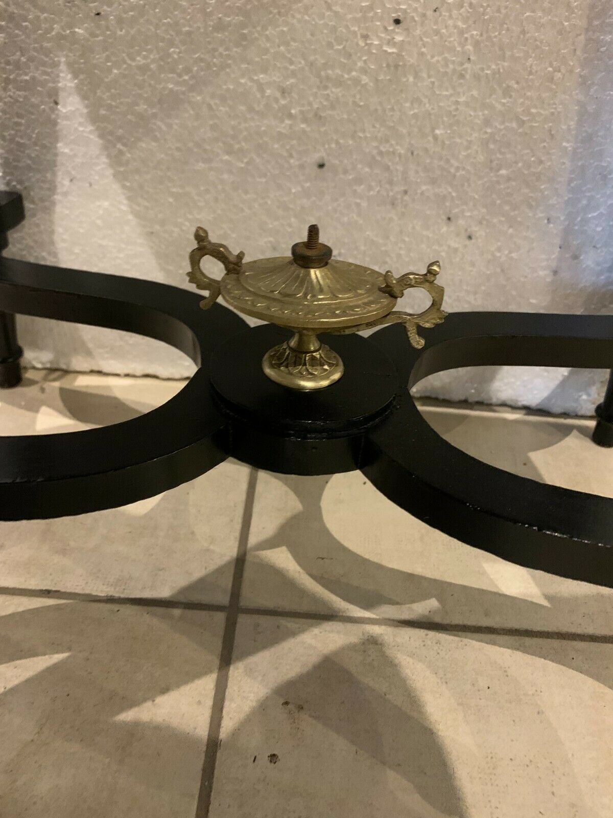 Worker Napoleon III Blackened wood and brass marquetry engraved xiX century