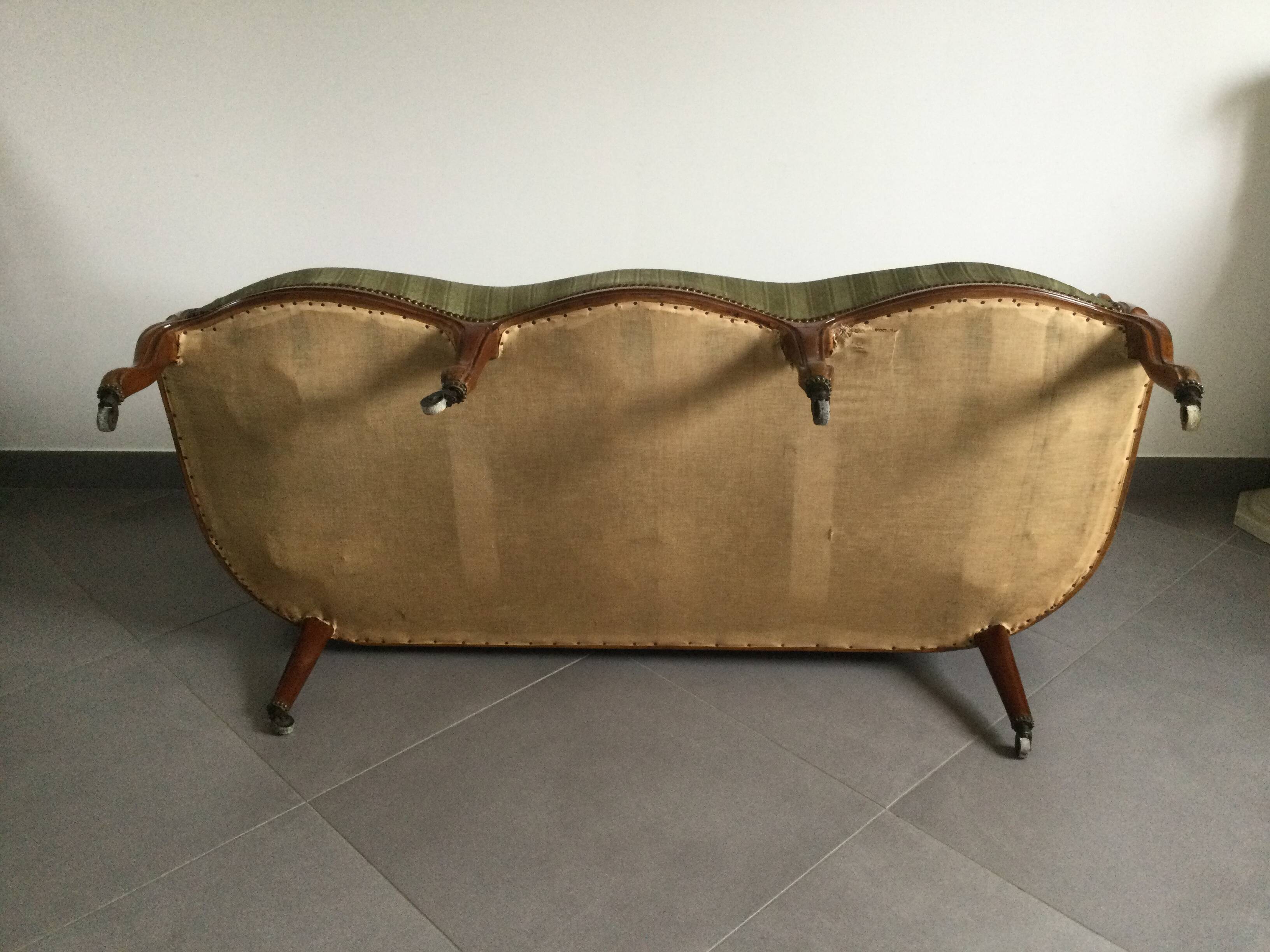 Napoleon III Mahogany Sofa