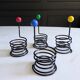 Set of egg cups "Egg Boy" by Wang and Merlo. Memphis design 80s.