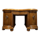 Art Nouveau period bean-shaped oak and walnut center desk