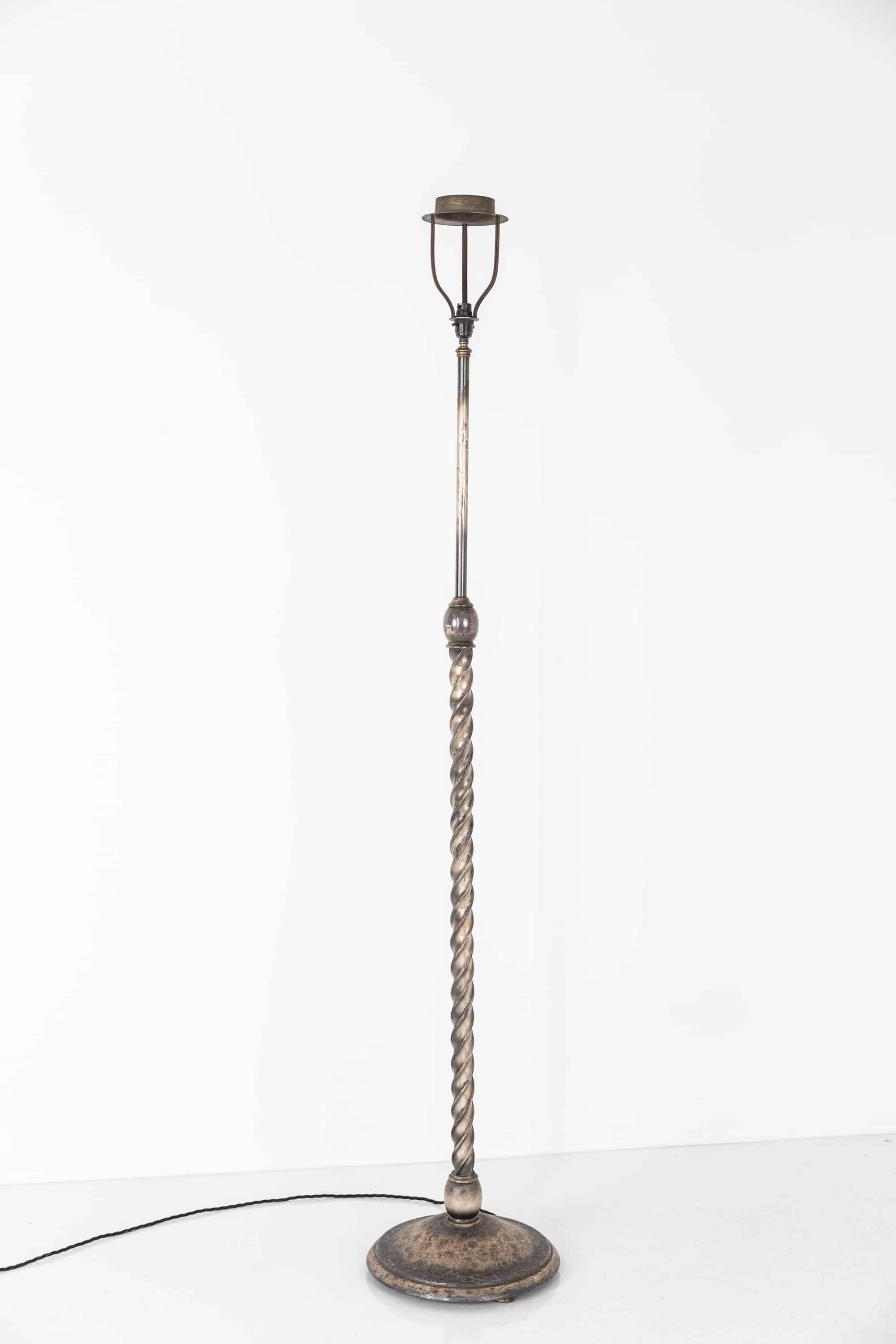 Silver plated Gec standard floor lamp