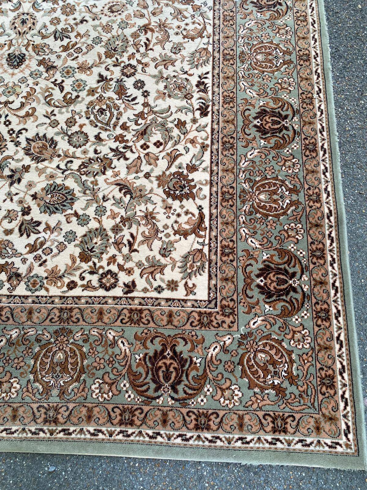 Persian rug beige wool flowers Faran Super 250x350cm Saint Maclou
