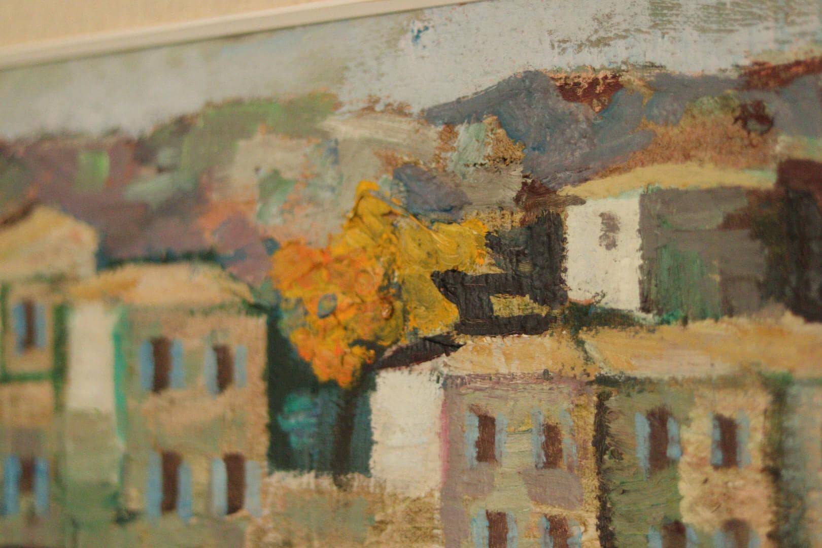 Huile sur toile suédoise originale du milieu du siècle par Bertil Wahlberg