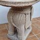 Table d'appoint, éléphant en rotin vintage, années 70