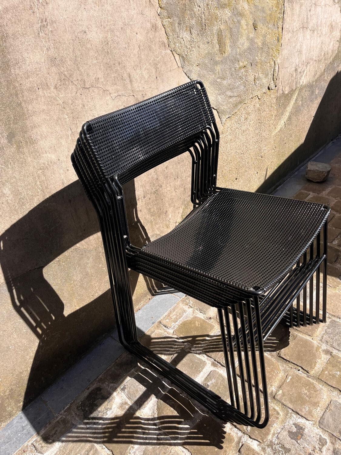 2 Italian chairs Full Metal - 1980