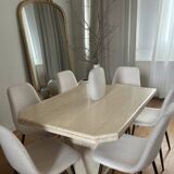 Vintage 180cm travertine dining table