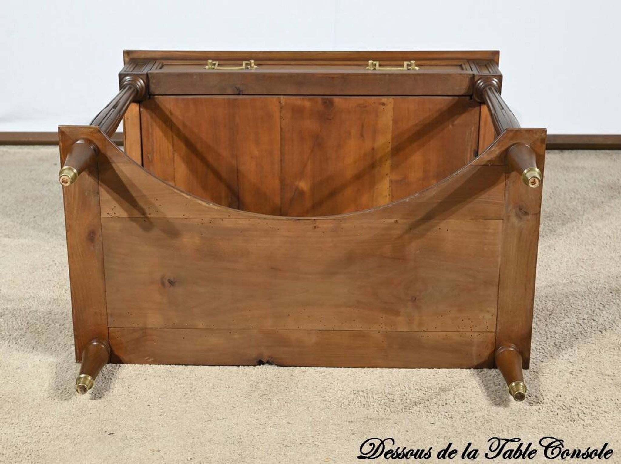 Table console en merisier, style Louis XVI, fin XIXème