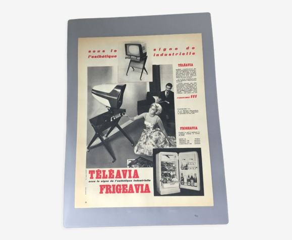 Publicité vintage à encadrer teleavia