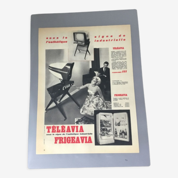 Vintage advertising to frame teleavia