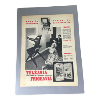 Vintage advertising to frame teleavia