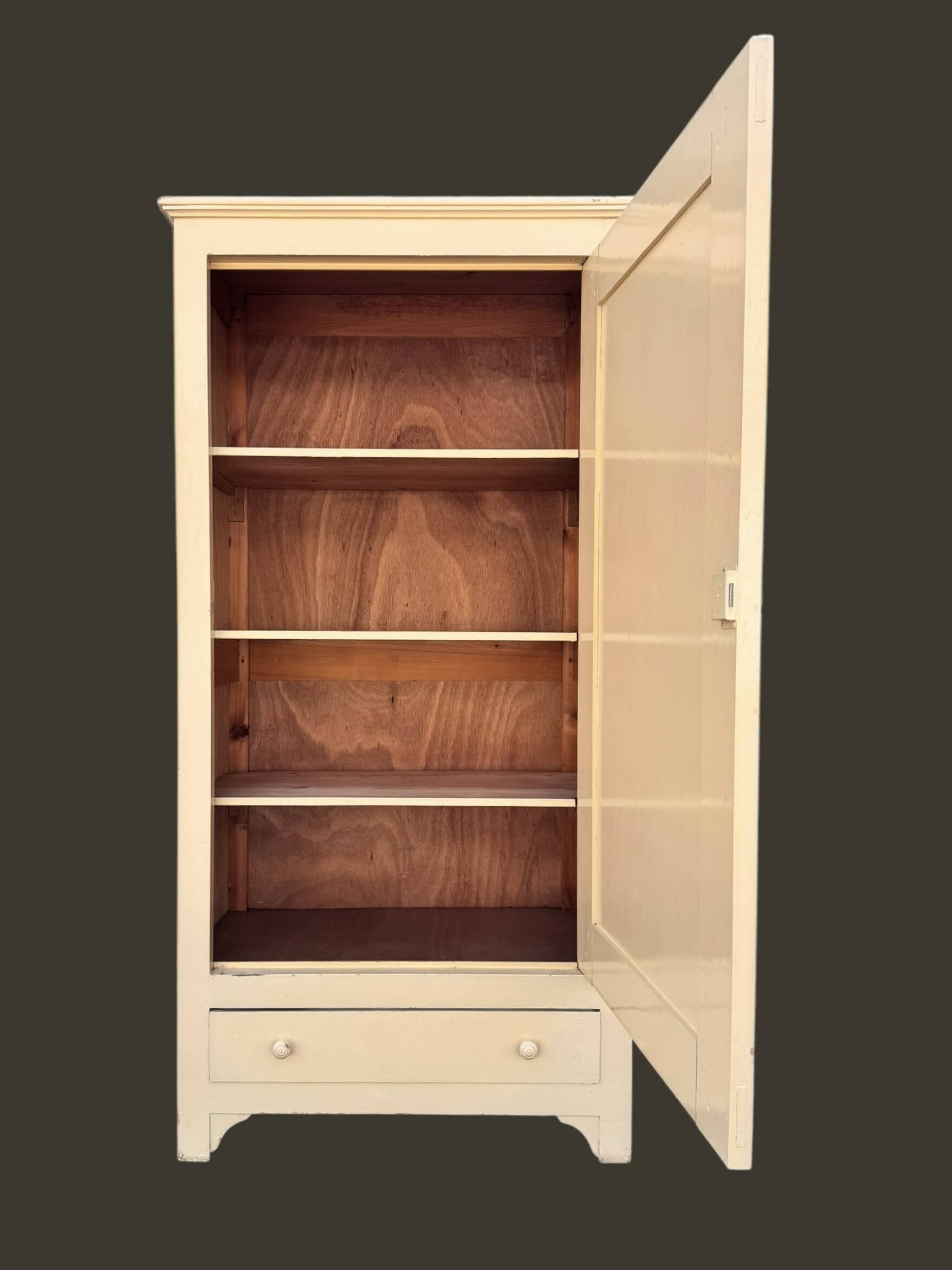 Antique painted wooden bonnet maker