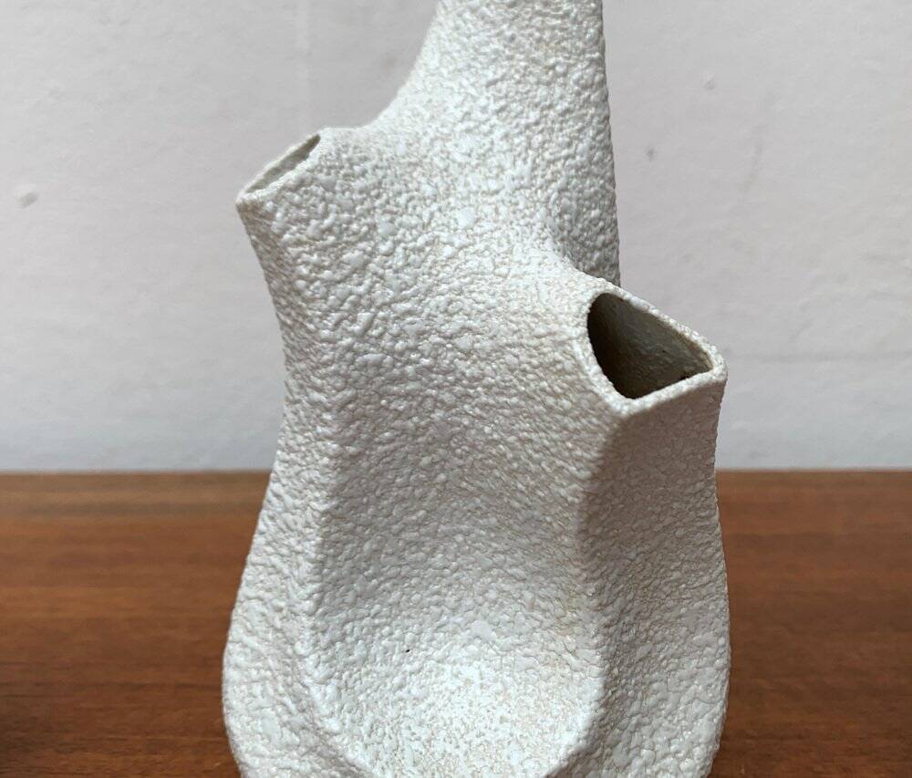 White sculptural vases by Peter Müller for Sgrafo Modern, 1960s, set of 6.