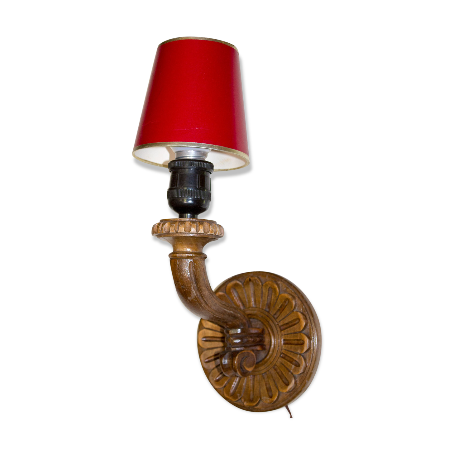 Old carved wooden sconce