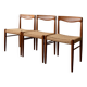 Vintage Danish Teak Dining Chairs by H.W. Klein for Bramin, 1960s, Set of 3