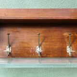 Art Deco wall coat rack, 3 hooks