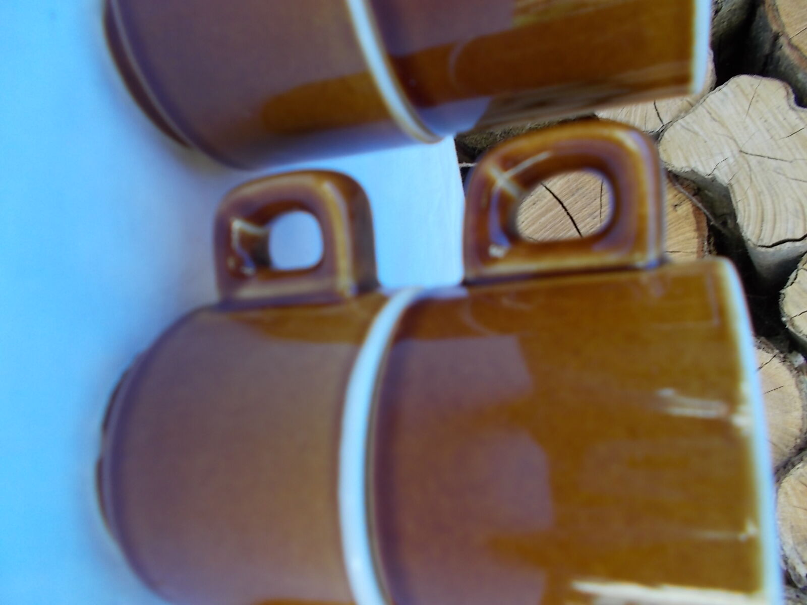 Lot de 6 tasses marron bistrot