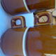 Lot de 6 tasses marron bistrot