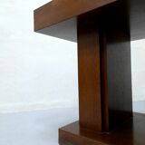 Console, in brown oak veneer, french work of the 50s