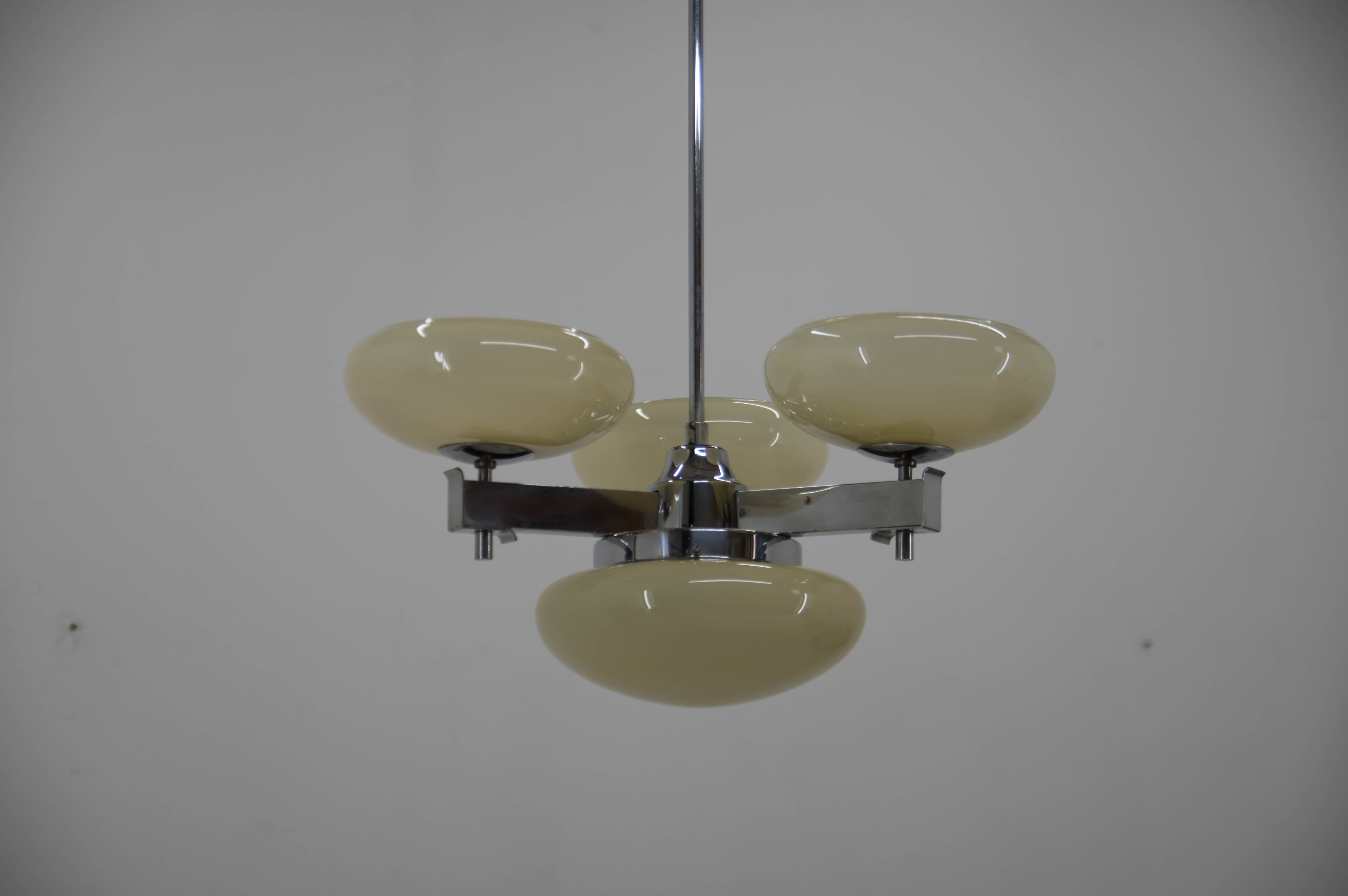 Art deco chandelier by zukov, 1940s