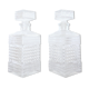 Paire de carafes à whisky taille diamant vintage