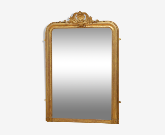 Miroir en bois doré français du 19e siècle -147x98cmm | Selency