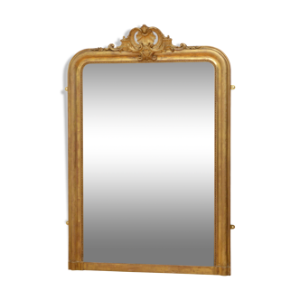 Miroir en bois doré français du 19e siècle -147x98cmm