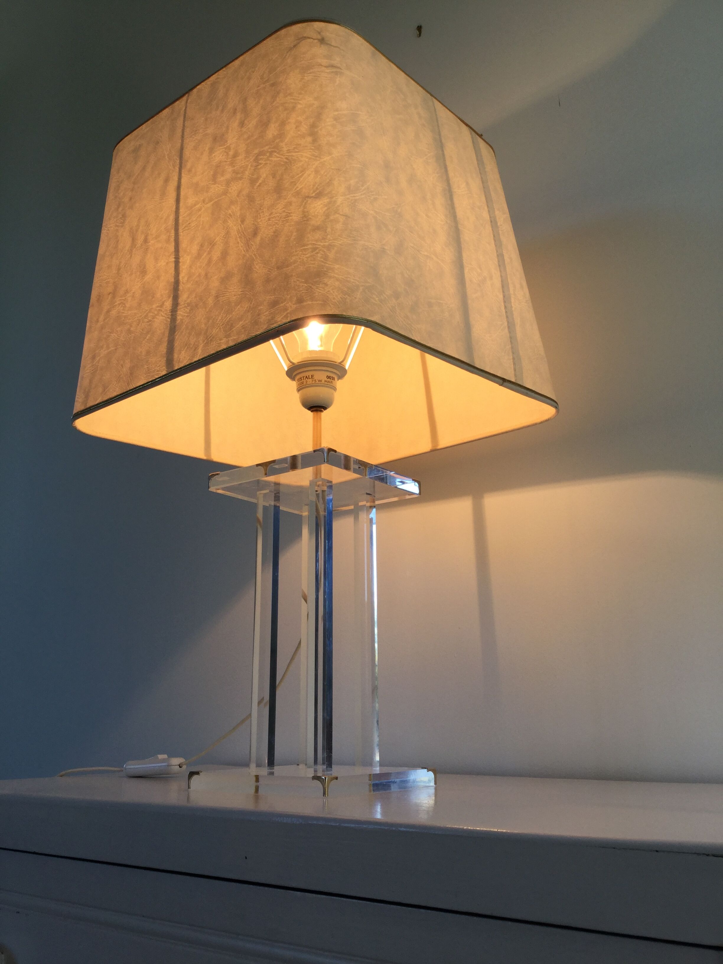 Plexiglas lamp from the designated David Lange crystal model year 1970