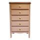 Pink wooden chest of drawers