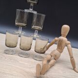 Set of 6 Luminarc smoked Sweden glasses