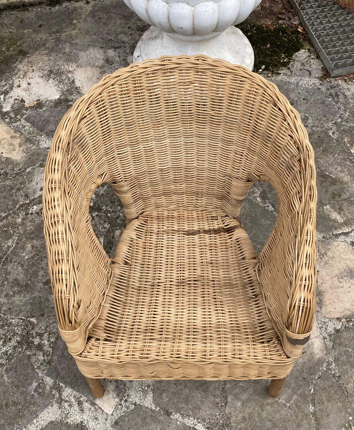Rattan / wicker armchair for children twentieth century