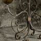 Pair of French wrought iron candelabra from the 19th century.