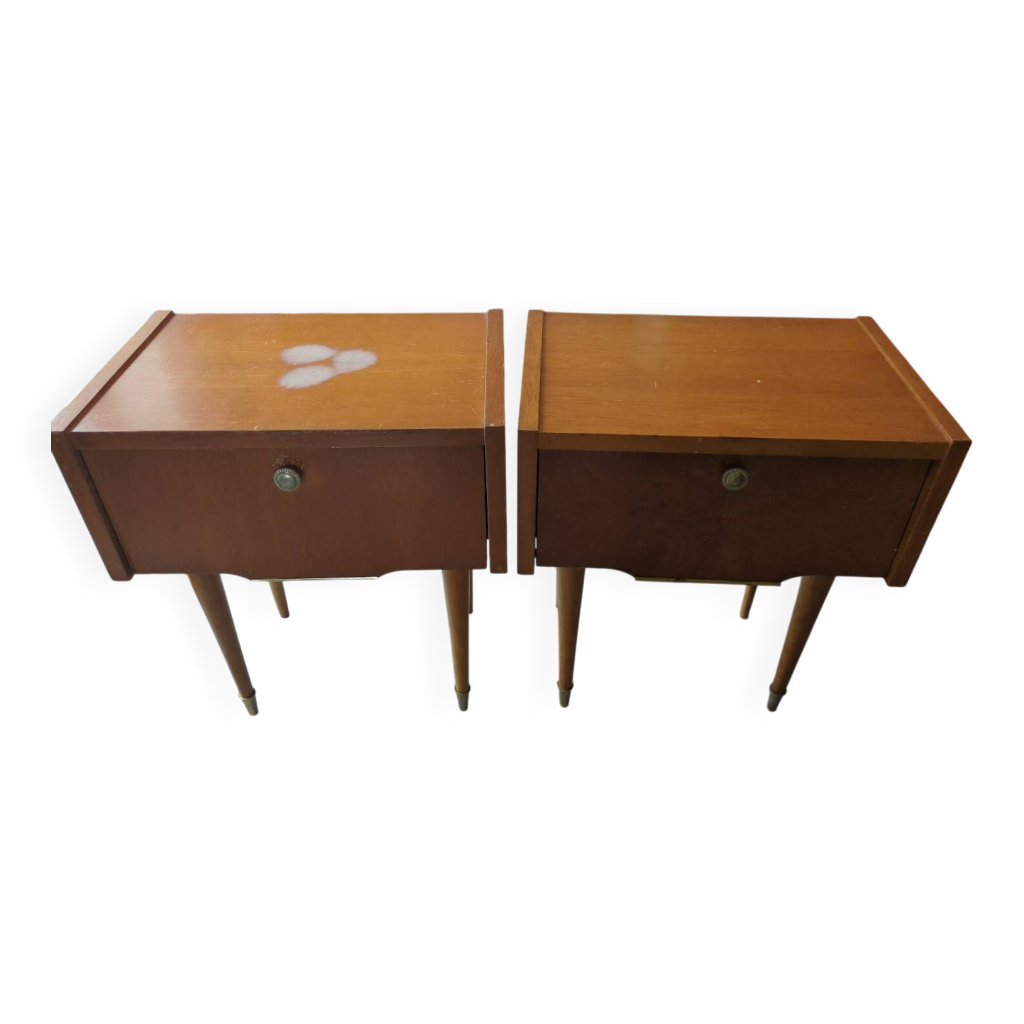 Vintage wooden bedside tables