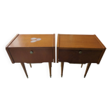 Vintage wooden bedside tables
