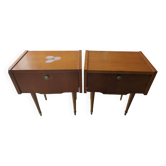 Tables de chevet en bois vintage