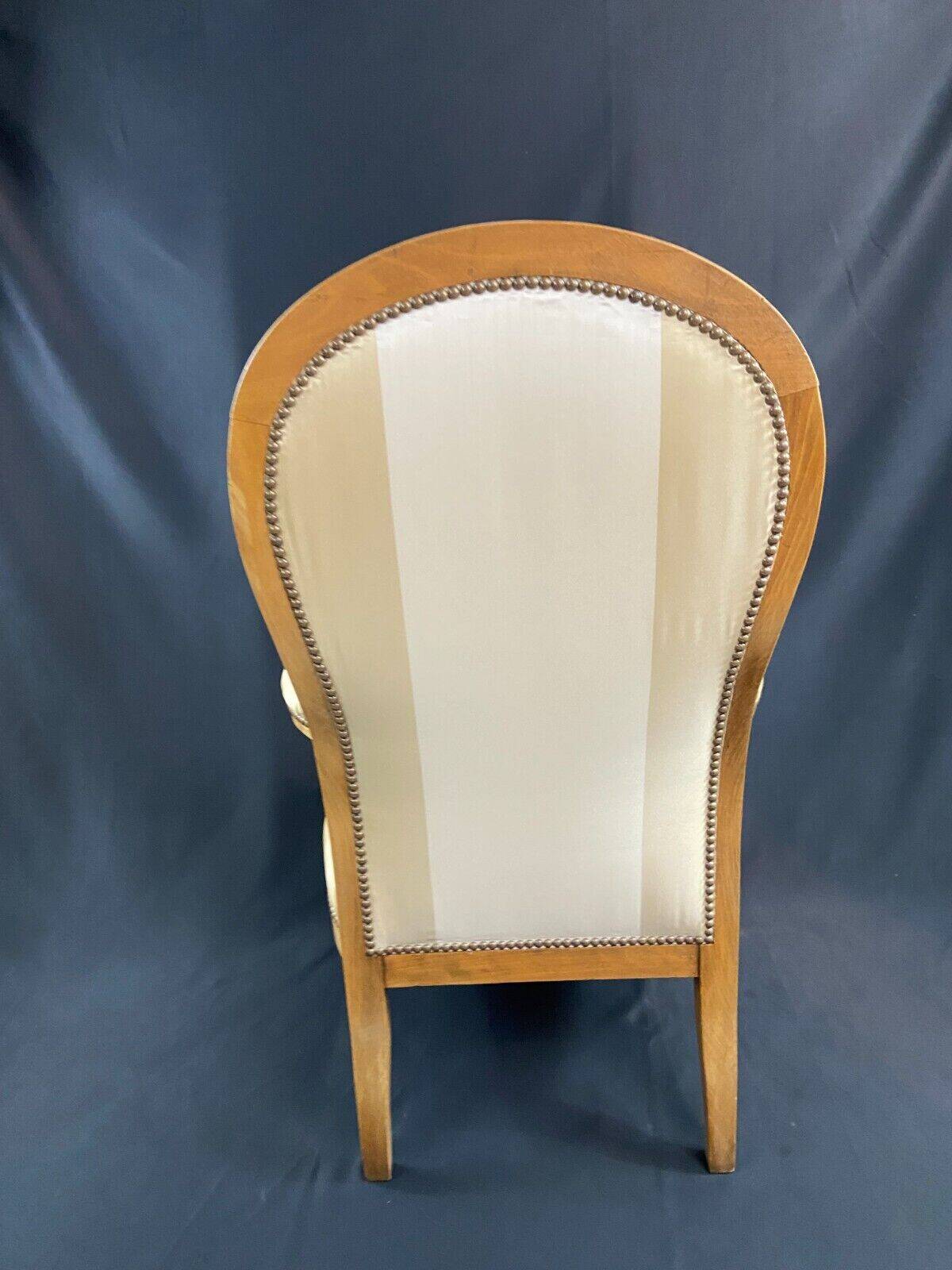 19th century Voltaire armchair in blond beech, Louis-Philippe period