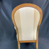 19th century Voltaire armchair in blond beech, Louis-Philippe period