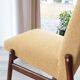 Fauteuil vintage jaune bouclé 1970