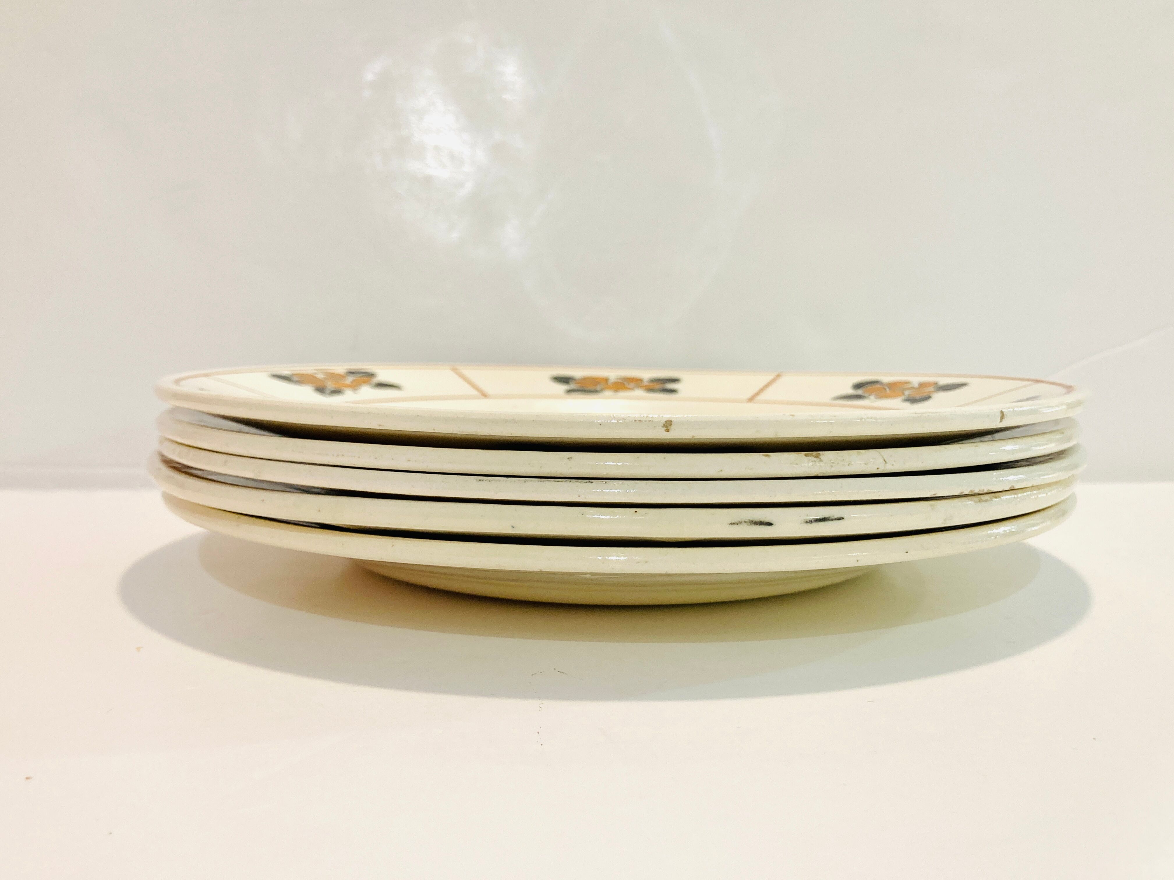 Plates charcoal-salt, nymphea, terre de fer