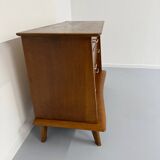 Ancienne commode vintage design français des années 50 pieds compas