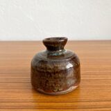 Vintage flamed stoneware vase