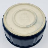 Vintage blue glazed ceramic gratin dish from the 1970s.