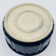 Vintage blue glazed ceramic gratin dish from the 1970s.