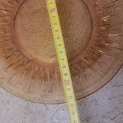 Twelve amber sunflower plates Vereco