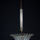 Art Deco Seguso pendant lamp in Clear Murano glass. Italy 1940s