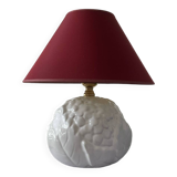 Lampe à poser pied en céramique avec motif végétal
